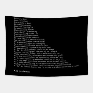 Kim Kardashian Quotes Tapestry