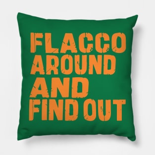 Retro Flacco Around and Find Out Pillow