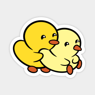 Duckie and Duck Back Hug <3 Magnet