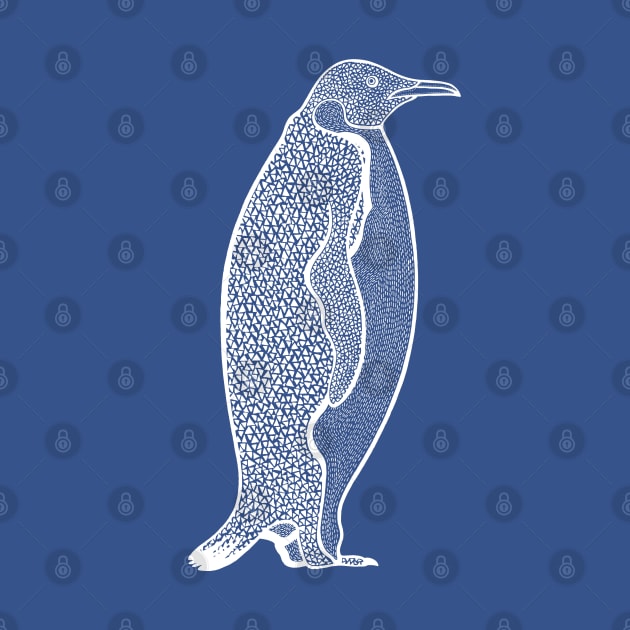 Emperor Penguin - artic animal drawing by Green Paladin