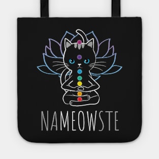 Nameowste Funny Spiritual Kitty Buddha Cat Tote