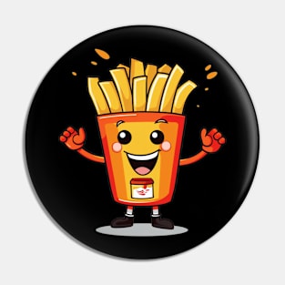 kawaii french fries T-Shirt cute potatofood Pin