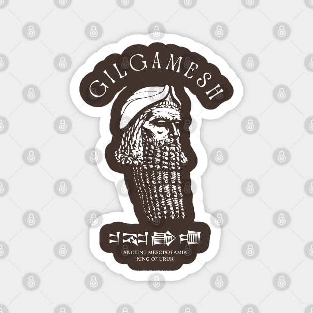 Gilgamesh (white print) Magnet by CreatorJ