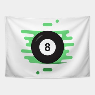 Black Billiard Ball Tapestry