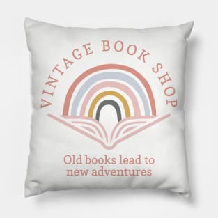 Vintage Book Cloth Pillow