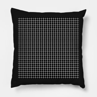 Black and White Dot Optical Illusion Grid Pillow