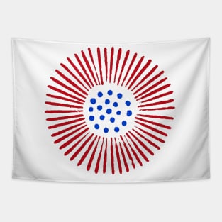 Patriotic Fireworks Tapestry