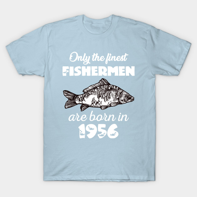 Discover Gift for 64 Year Old: Fishing Fisherman 1956 64th Birthday - Fisherman Gift - T-Shirt