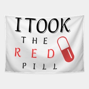 Red pill T-shirt Tapestry