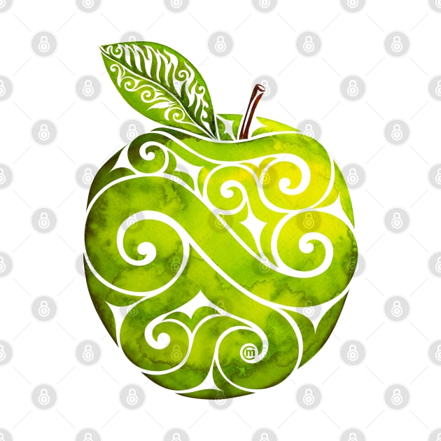 Swirly Apple by VectorInk