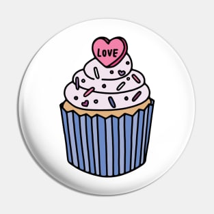 Love and Sprinkles Cupcake Pin