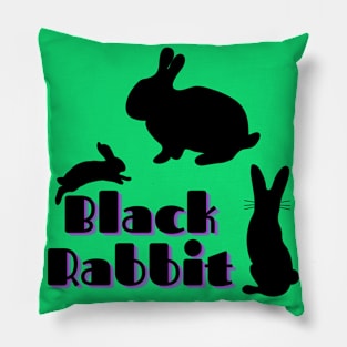 Black Rabbit Pillow