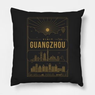 Guangzhou Minimal Lineal Poster Pillow