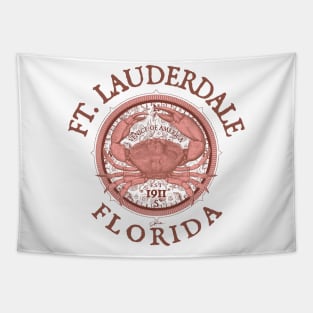 Ft. Lauderdale, Florida, Stone Crab on Windrose Tapestry