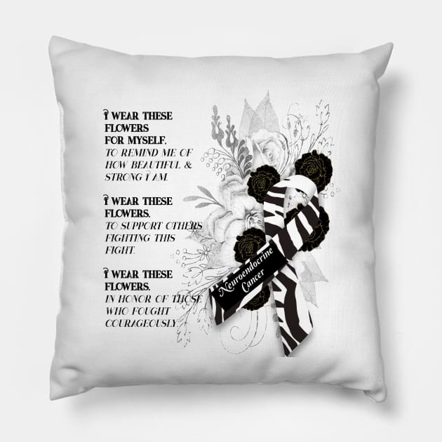 Neuroendocrine Cancer Support - Carcinoid Cancer Pillow by allthumbs