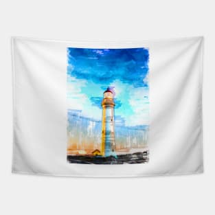 Lighthouse Night Cape Nelson Portland Australia - For Lighthouse Lovers Tapestry