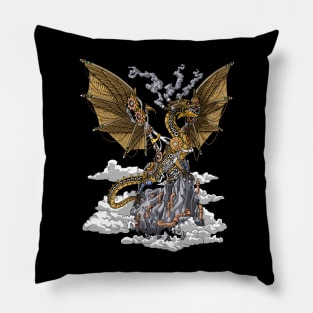 Steampunk Dragon Pillow