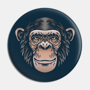 Chimpanzee Face Pin