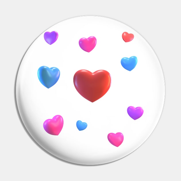 hearts Pin by Mauro_t_shirts