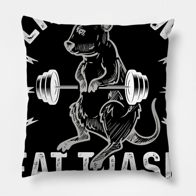 Gym Bodybuilder Biceps Workout Weight Lifting Gift Pillow by Tee__Dot