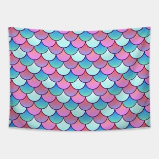 Fantasy Mermaid Colorful Fish Scale Aqua Sea Life Gift Tapestry