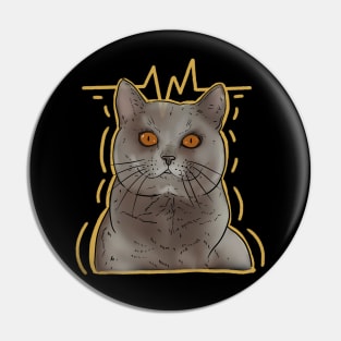 Shocked cat Pin