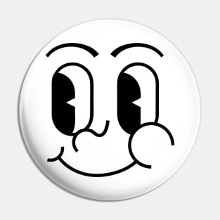 Black Smile Emoji Pin