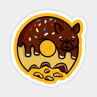 Chocolate donut dog Magnet