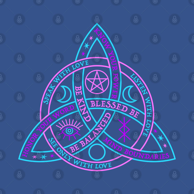 Celtic Knot purple pink and blue - Witch - T-Shirt