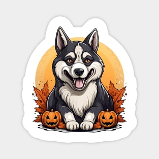 Halloween Siberian Husky Dog Magnet