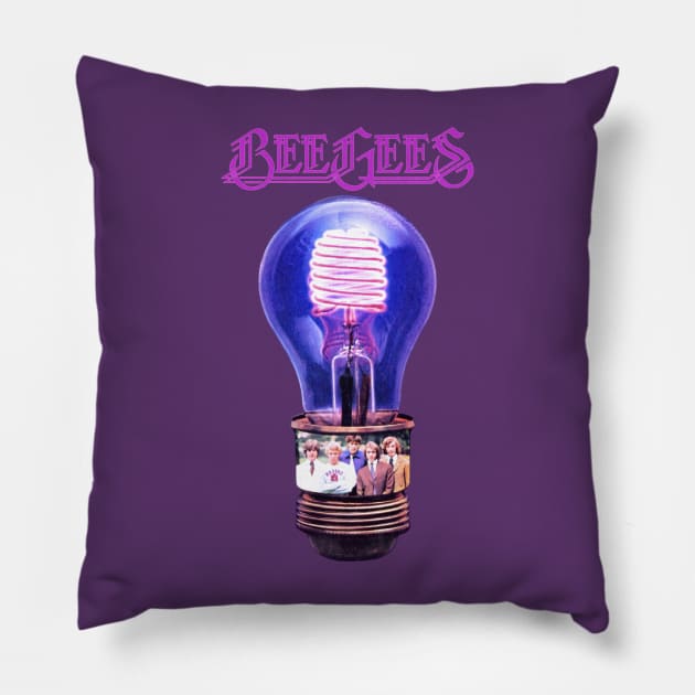 Idea With bee gees Original Aesthetic Tribute 〶 Pillow by Terahertz'Cloth