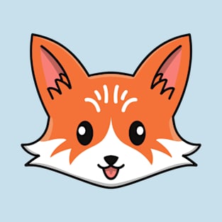 Kawaii Cute Face of a Fox T-Shirt