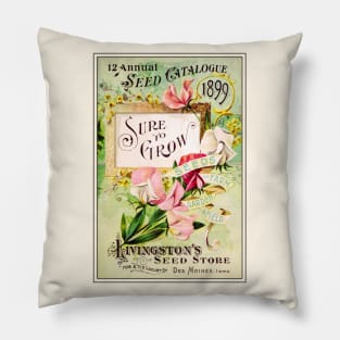 Seed Catalogue Cover (1899) Pillow