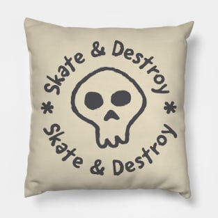 Skull Skate & Destroy Pillow