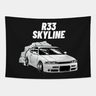 r33 skyline Tapestry