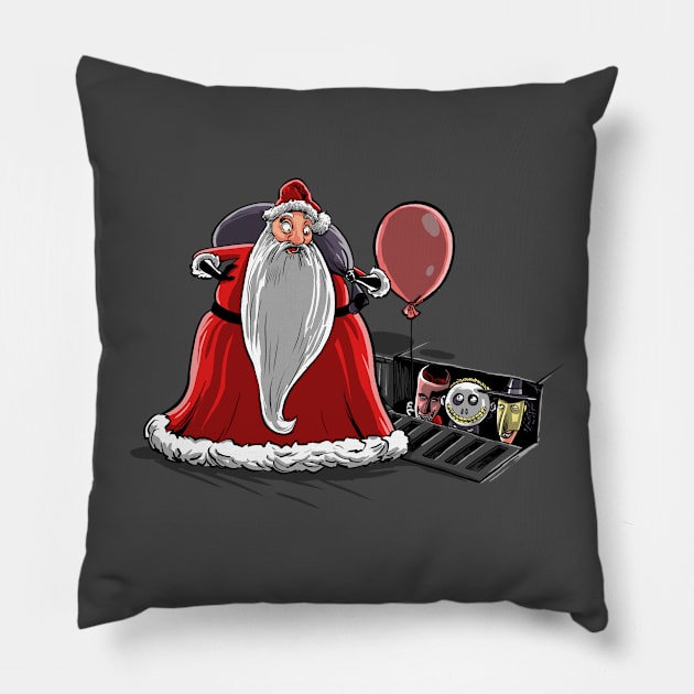 We all float down here, Santa Pillow by Zascanauta