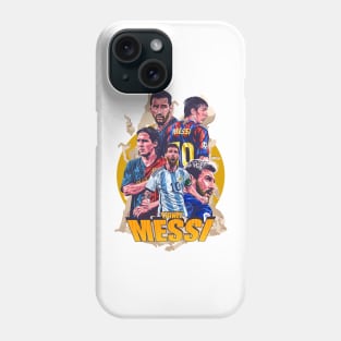 Messi's Evolution: A Visual Journey Through Footballing History Phone Case