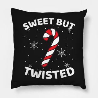 Christmas Candy Cane Sweet But Twisted Funny Christmas Xmas Pillow