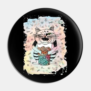 Emotional Cat Playful Pin