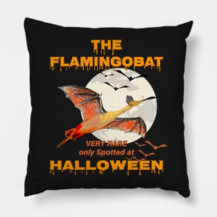 Funny Halloween Flamingo Pillow