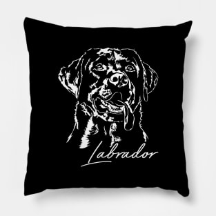 Funny Labrador Retriever dog portrait lab mom Pillow