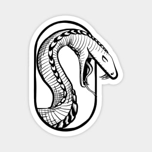 Black Mamba traditional tattoo design Magnet