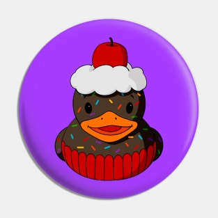 Cupcake Rubber Duck Pin