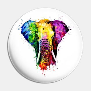 Rainbow Elephant Pin