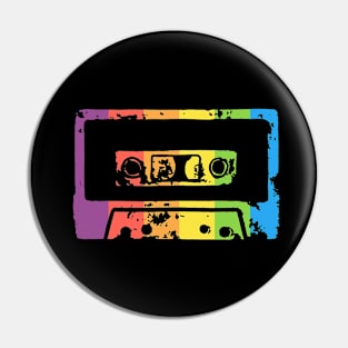 Rainbow Cassette Tape Pin