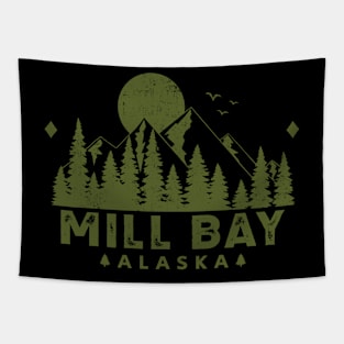 Mill Bay Alaska Mountain Souvenir Tapestry