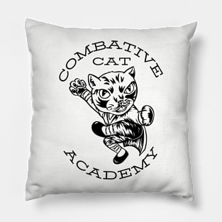 Combative cat academy Pillow