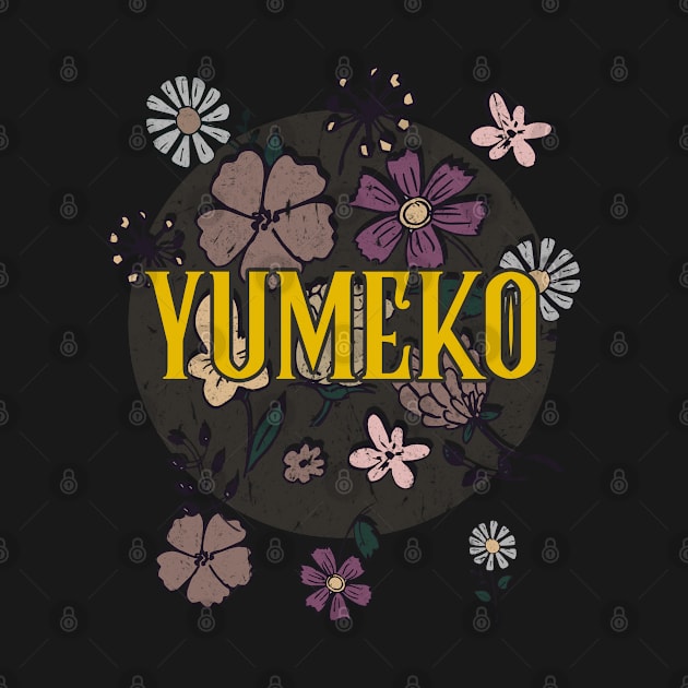 Aesthetic Proud Name Yumeko Flowers Anime Retro Styles by Kisos Thass