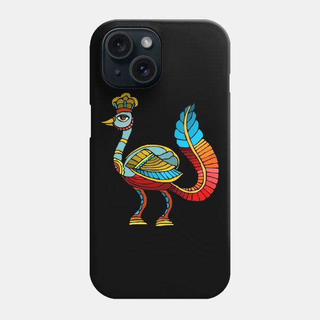 Ancient Egyptian Colorful Bird Phone Case by Tuff Tees