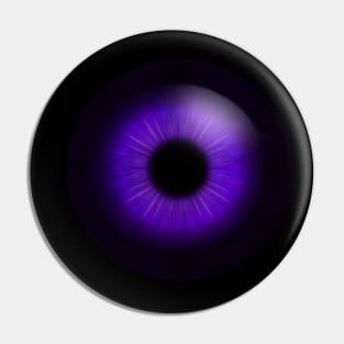 Purple iris of human eye Pin